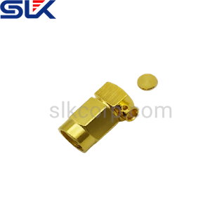 SSMA-Stecker rechtwinkliger Lötanschluss für .086-Kabel 50 Ohm 5SAM15R-S01-001